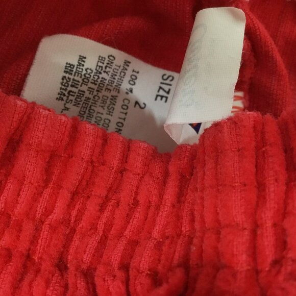 VTG CARTER'S Team Rocket Sweater Set Toddler 2T Red Knit Corduroy Bold USA VBC - Picture 8 of 11